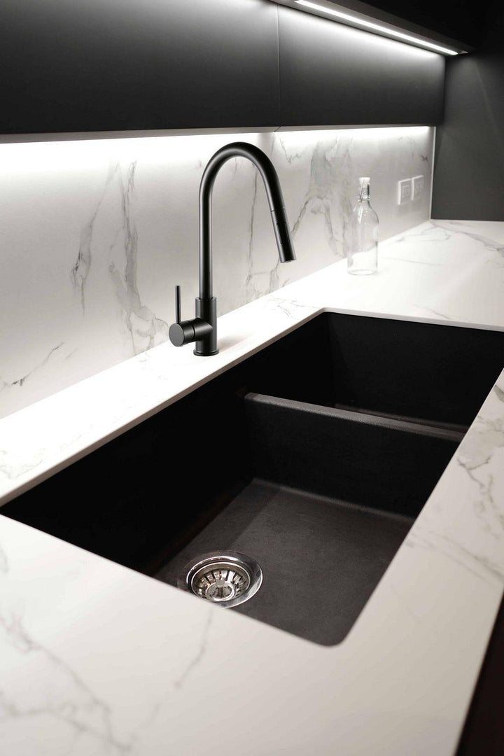 Emir 33" x 19" Under-Mount Granite Kitchen Sink Double Bowl - Hbdepot