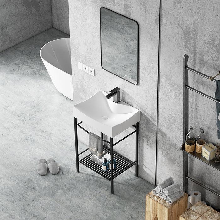 European Single Bathroom Vanity with Ceramic Vanity Top 22" - Hbdepot