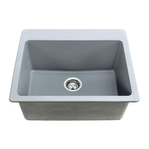 Everest 25" x 22" Single Bowl Granite Kitchen Sink - Hbdepot