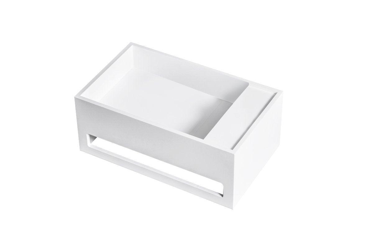 Febe 20" x 12" Corian Sink With Towel Holder - Hbdepot
