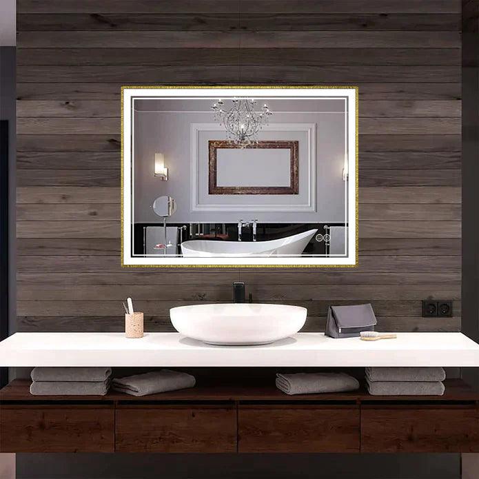 Infinity Sp Front-lit Framed Bathroom LED Vanity Mirror - Hbdepot
