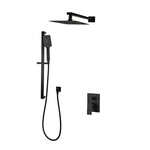 Kodaen Madison 2-Way Pressure Balanced Shower System Kit 1 With Sliding Bar, Handshower and Shower Head- F54123-W12AZ - Hbdepot