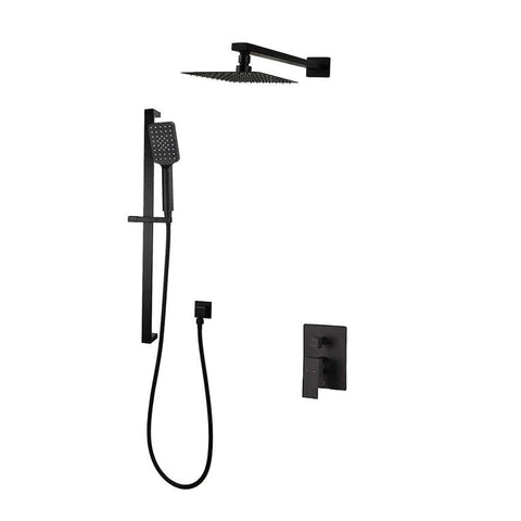 Kodaen Madison 2-Way Pressure Balanced Shower System W/ Sliding Bar (Shower Head + Hand Shower) - F54123-W10AZ - Hbdepot