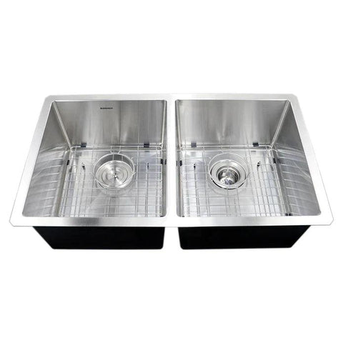 Kodaen Mission Undermount Kitchen Sink-18G Double Bowl UN - Hbdepot
