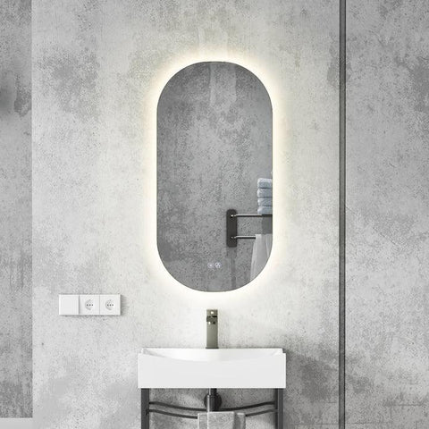 Kodaen Moderno Runway Style Backlit Frameless Bathroom LED Mirror LM824B - Hbdepot