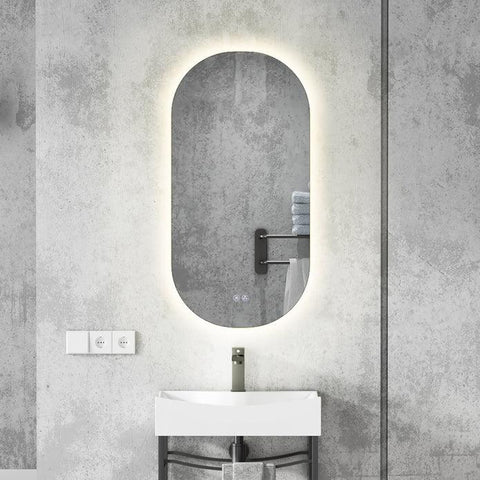 Kodaen Moderno Runway Style Backlit Frameless Bathroom LED Mirror LM824B - Hbdepot