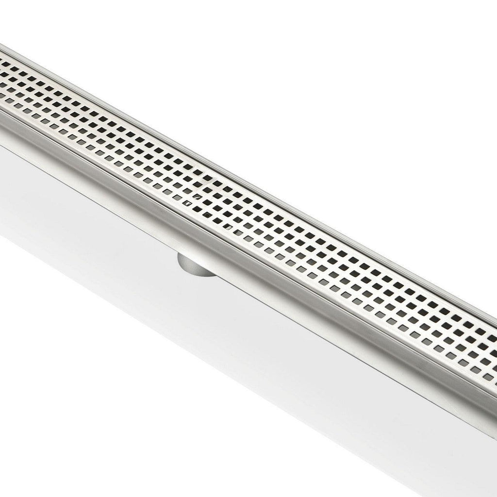 Kube 27.5" Linear Drain with Pixel Grate - Hbdepot