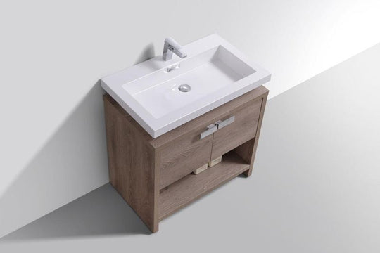 Levi 30" Modern Bathroom Vanity w/ Cubby Hole - Home and Bath Depot