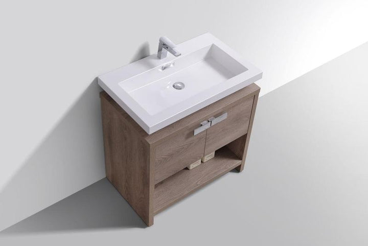 Levi 30" Modern Bathroom Vanity w/ Cubby Hole - Home and Bath Depot