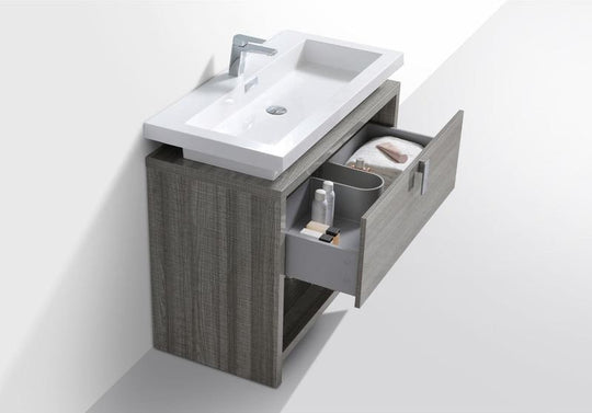 Levi 40" Modern Bathroom Vanity w/ Cubby Hole - Home and Bath Depot
