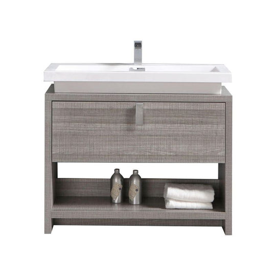 Levi 40" Modern Bathroom Vanity w/ Cubby Hole - Home and Bath Depot