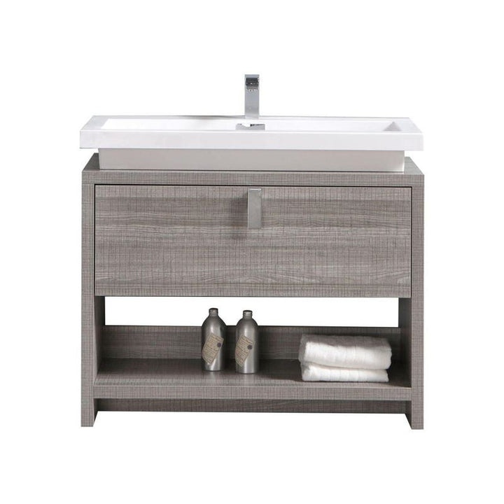 Levi 40" Modern Bathroom Vanity w/ Cubby Hole - Home and Bath Depot