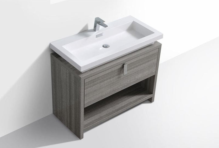 Levi 40" Modern Bathroom Vanity w/ Cubby Hole - Home and Bath Depot
