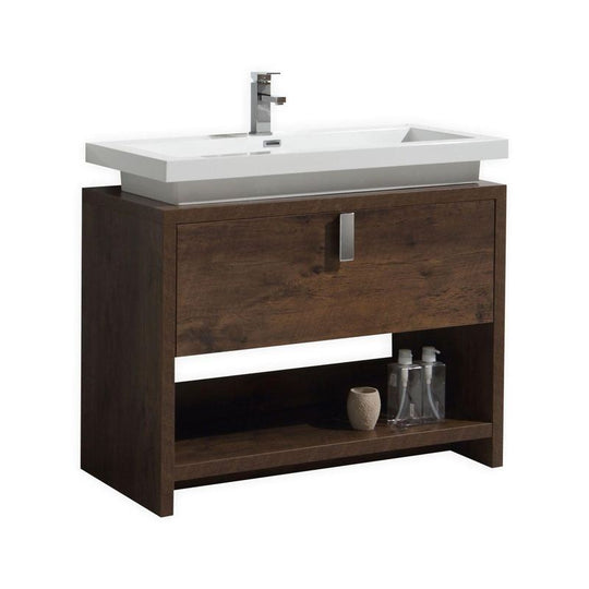 Levi 40" Modern Bathroom Vanity w/ Cubby Hole - Home and Bath Depot