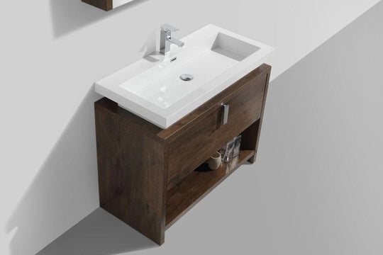 Levi 40" Modern Bathroom Vanity w/ Cubby Hole - Home and Bath Depot