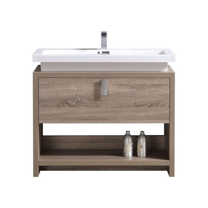 Levi 40" Modern Bathroom Vanity w/ Cubby Hole - Home and Bath Depot