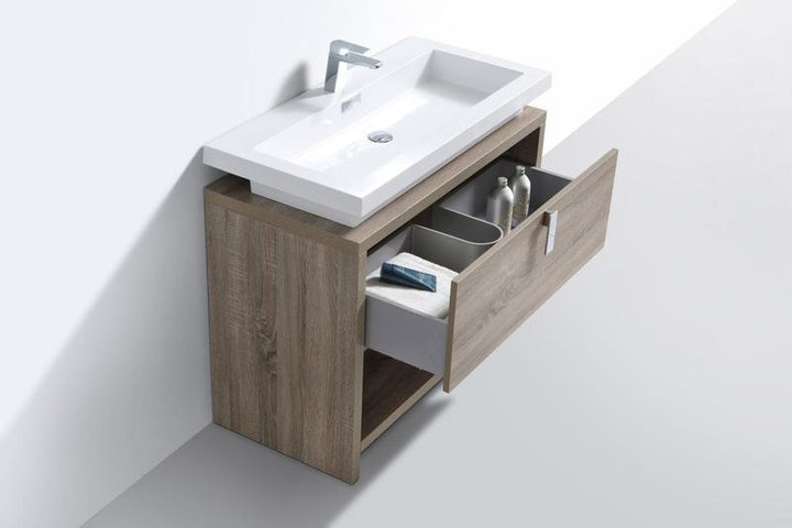 Levi 40" Modern Bathroom Vanity w/ Cubby Hole - Home and Bath Depot