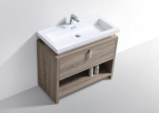 Levi 40" Modern Bathroom Vanity w/ Cubby Hole - Home and Bath Depot