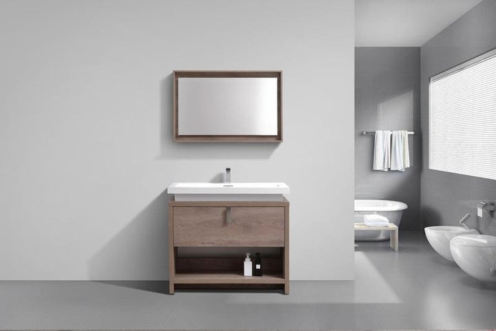 Levi 40" Modern Bathroom Vanity w/ Cubby Hole - Home and Bath Depot