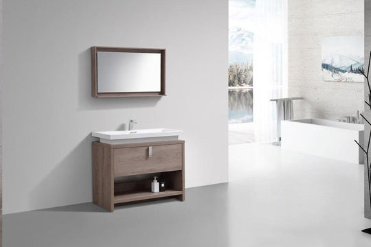 Levi 40" Modern Bathroom Vanity w/ Cubby Hole - Home and Bath Depot
