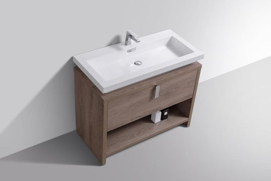 Levi 40" Modern Bathroom Vanity w/ Cubby Hole - Home and Bath Depot