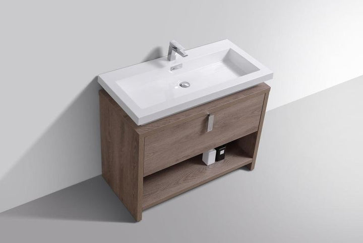 Levi 40" Modern Bathroom Vanity w/ Cubby Hole - Home and Bath Depot
