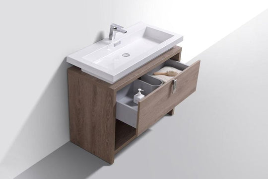 Levi 40" Modern Bathroom Vanity w/ Cubby Hole - Home and Bath Depot