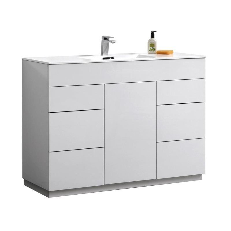 Milano 48" Single Sink Modern Bathroom Vanity - Home and Bath Depot