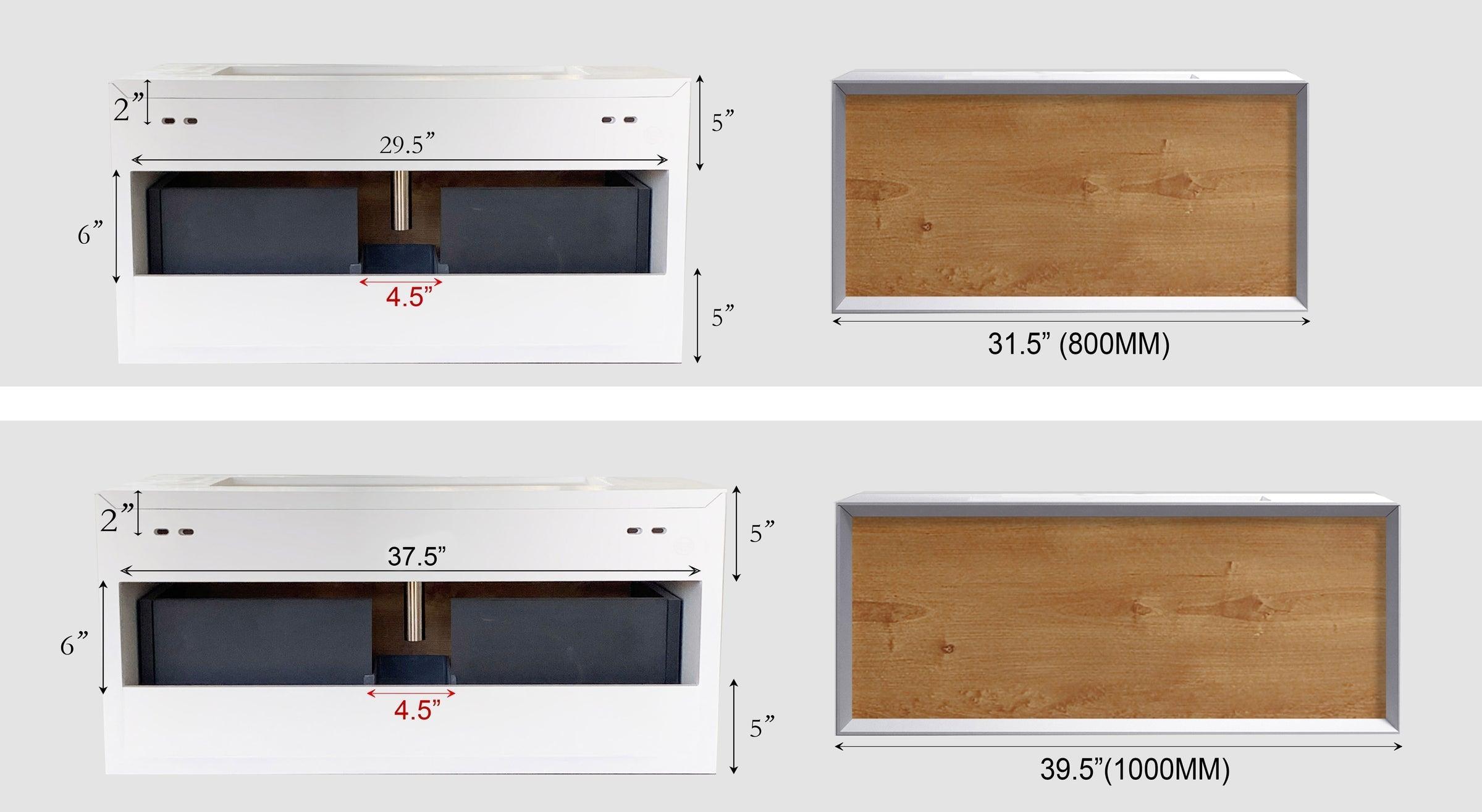 Modern Wallmount Vanities Combination kit 1 31.5" - Hbdepot