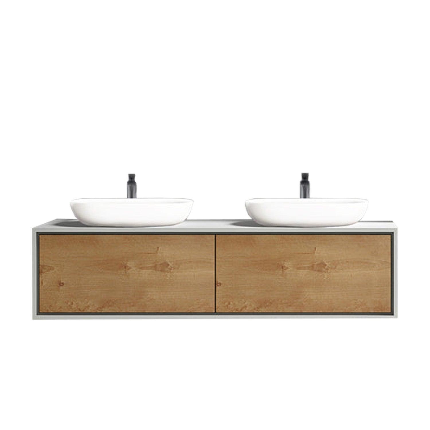 Modern Wallmount Vanities double drawer 47.3" - Hbdepot