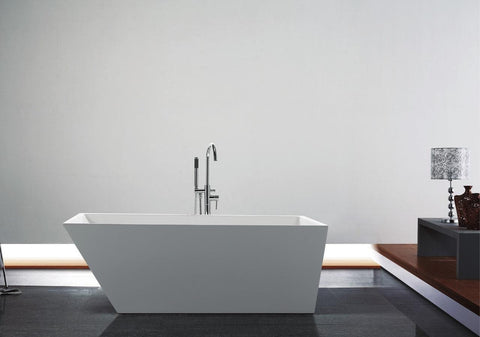 Obliquo 67'' White Free Standing Bathtub - Home and Bath Depot