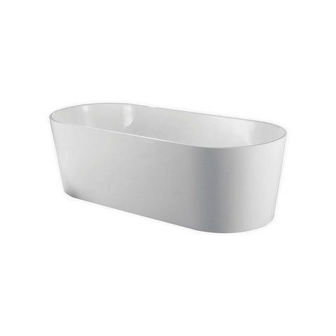 Ovale 67'' White Free Standing Bathtub - Home and Bath Depot
