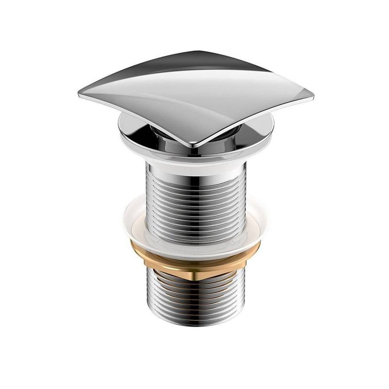 Solid Brass Construction Square Pop-Up Drain NO Overflow - Home and Bath Depot