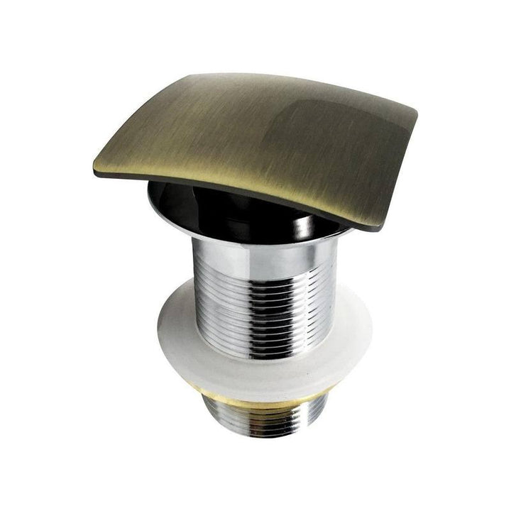 Solid Brass Construction Square Pop-Up Drain NO Overflow - Home and Bath Depot
