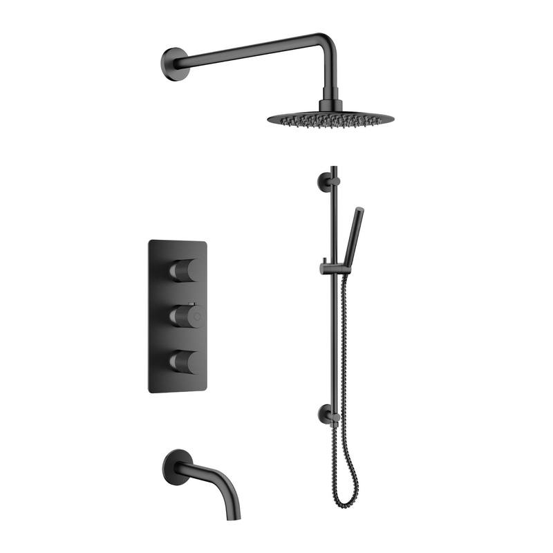 Veda Thermostatic Shower & Tub Set - Hbdepot
