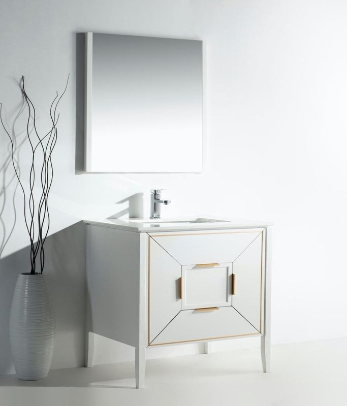 Vetro 36" Gloss Vanity with Quartz Countertop - Hbdepot
